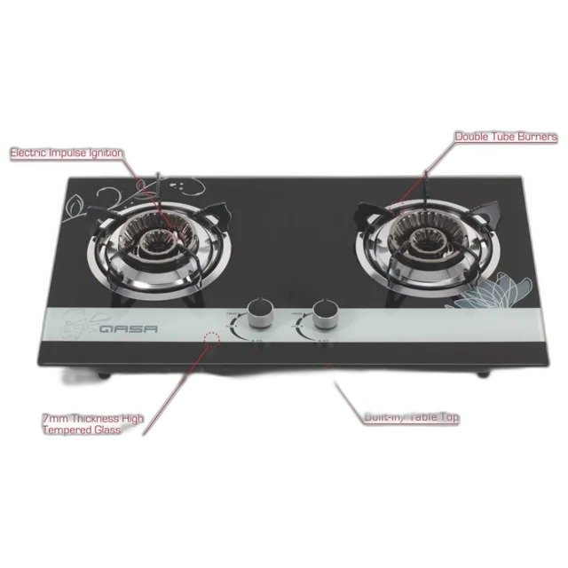 Qasa Cooker Glass Gas 2bg Kin